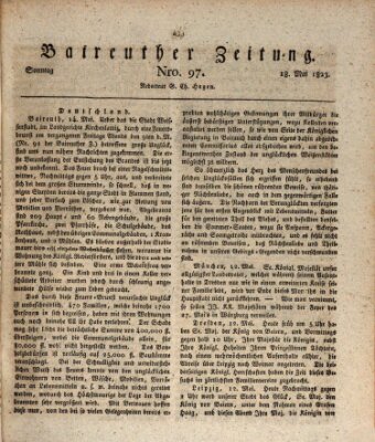 Bayreuther Zeitung Sonntag 18. Mai 1823