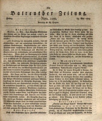 Bayreuther Zeitung Freitag 23. Mai 1823