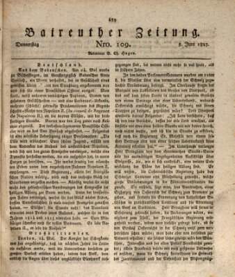 Bayreuther Zeitung Donnerstag 5. Juni 1823