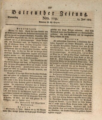 Bayreuther Zeitung Donnerstag 19. Juni 1823