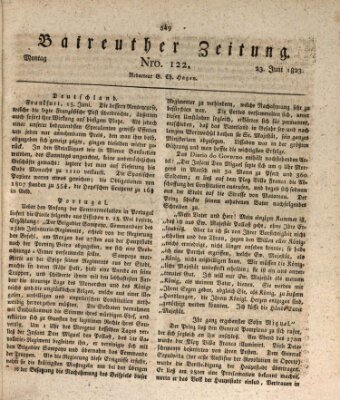 Bayreuther Zeitung Montag 23. Juni 1823