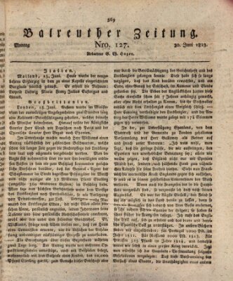 Bayreuther Zeitung Montag 30. Juni 1823