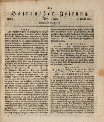 Bayreuther Zeitung Freitag 1. August 1823