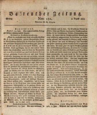 Bayreuther Zeitung Sonntag 3. August 1823