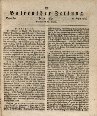 Bayreuther Zeitung Donnerstag 14. August 1823