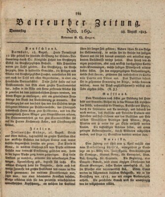 Bayreuther Zeitung Donnerstag 28. August 1823