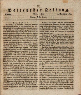 Bayreuther Zeitung Dienstag 9. September 1823