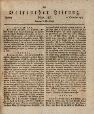 Bayreuther Zeitung Montag 22. September 1823