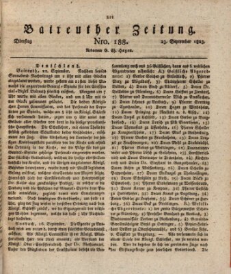 Bayreuther Zeitung Dienstag 23. September 1823