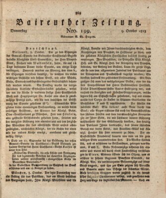 Bayreuther Zeitung Donnerstag 9. Oktober 1823