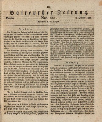 Bayreuther Zeitung Sonntag 12. Oktober 1823