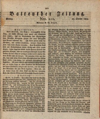 Bayreuther Zeitung Montag 27. Oktober 1823