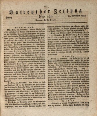 Bayreuther Zeitung Freitag 21. November 1823