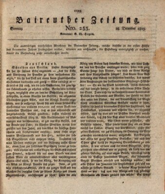 Bayreuther Zeitung Sonntag 28. Dezember 1823