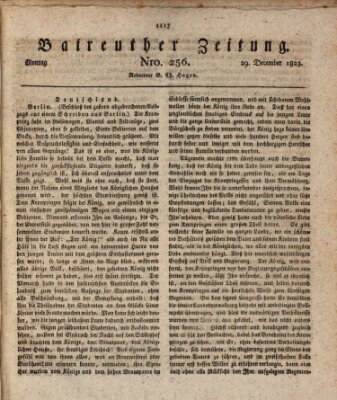 Bayreuther Zeitung Montag 29. Dezember 1823