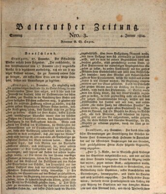 Bayreuther Zeitung Sonntag 4. Januar 1824