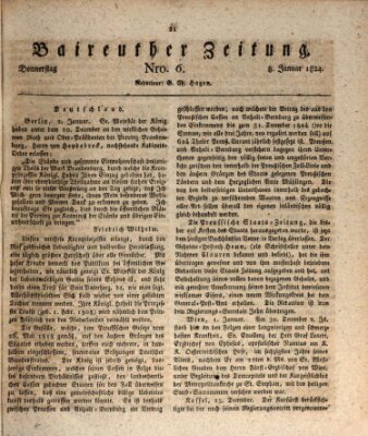 Bayreuther Zeitung Donnerstag 8. Januar 1824