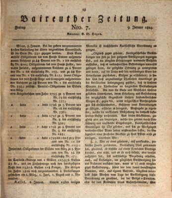 Bayreuther Zeitung Freitag 9. Januar 1824