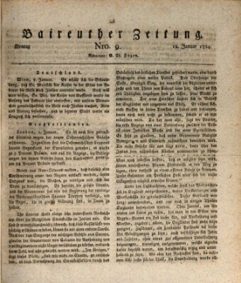 Bayreuther Zeitung Montag 12. Januar 1824