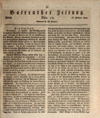 Bayreuther Zeitung Freitag 16. Januar 1824