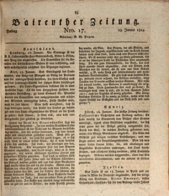 Bayreuther Zeitung Freitag 23. Januar 1824