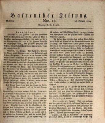 Bayreuther Zeitung Sonntag 25. Januar 1824