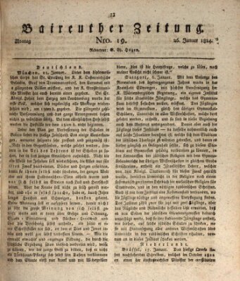 Bayreuther Zeitung Montag 26. Januar 1824