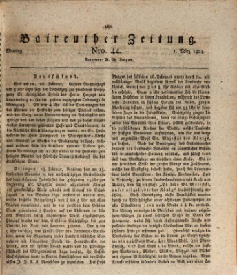 Bayreuther Zeitung Montag 1. März 1824