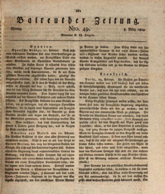 Bayreuther Zeitung Montag 8. März 1824