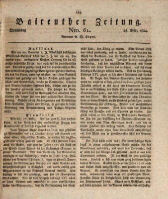 Bayreuther Zeitung Donnerstag 25. März 1824