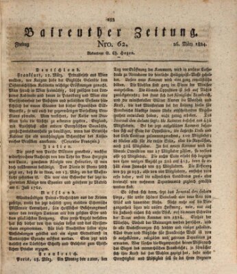 Bayreuther Zeitung Freitag 26. März 1824