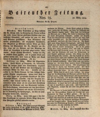 Bayreuther Zeitung Dienstag 30. März 1824