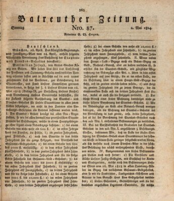 Bayreuther Zeitung Sonntag 2. Mai 1824