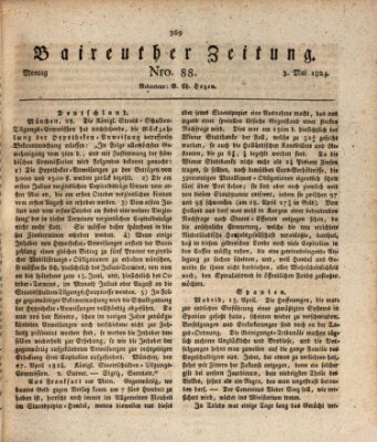 Bayreuther Zeitung Montag 3. Mai 1824