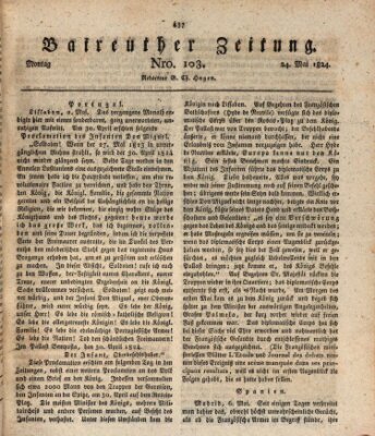 Bayreuther Zeitung Montag 24. Mai 1824