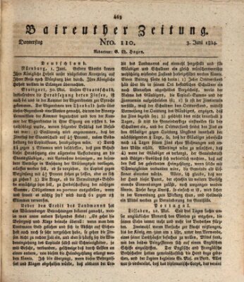 Bayreuther Zeitung Donnerstag 3. Juni 1824