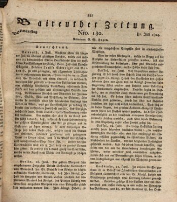 Bayreuther Zeitung Donnerstag 1. Juli 1824