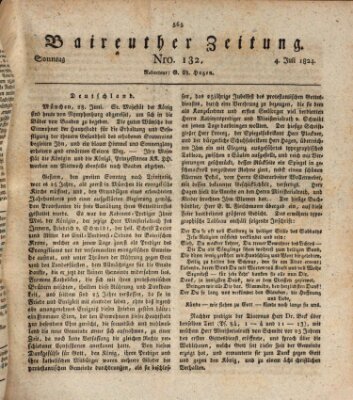 Bayreuther Zeitung Sonntag 4. Juli 1824