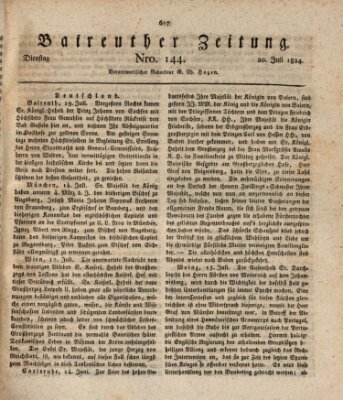 Bayreuther Zeitung Dienstag 20. Juli 1824