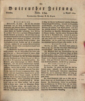 Bayreuther Zeitung Dienstag 3. August 1824