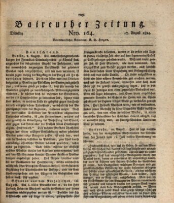 Bayreuther Zeitung Dienstag 17. August 1824