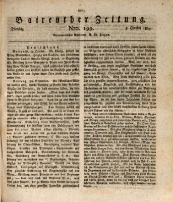 Bayreuther Zeitung Dienstag 5. Oktober 1824