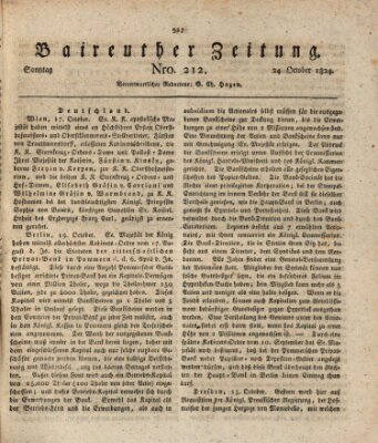 Bayreuther Zeitung Sonntag 24. Oktober 1824