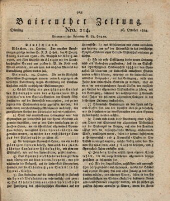 Bayreuther Zeitung Dienstag 26. Oktober 1824