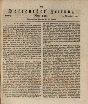 Bayreuther Zeitung Montag 15. November 1824