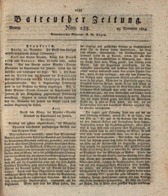 Bayreuther Zeitung Montag 29. November 1824