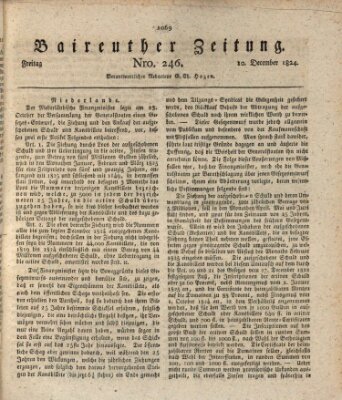 Bayreuther Zeitung Freitag 10. Dezember 1824