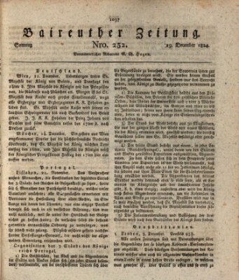 Bayreuther Zeitung Sonntag 19. Dezember 1824