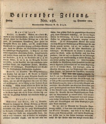 Bayreuther Zeitung Freitag 24. Dezember 1824