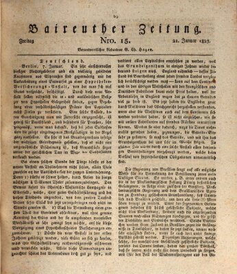 Bayreuther Zeitung Freitag 21. Januar 1825